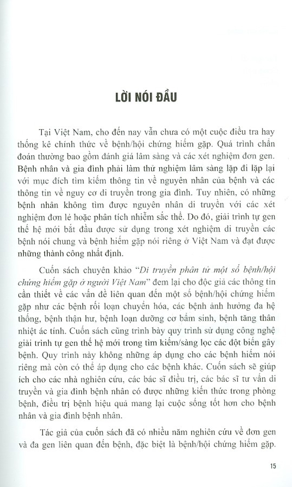 Di Truyền Phân Tử Một Số Bệnh/Hội Chứng Hiếm Gặp Ở Người Việt Nam