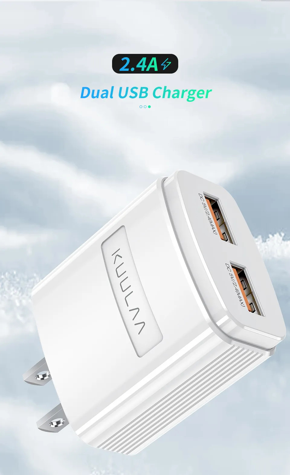 [AiStar] Bộ Sạc Nhanh 2.4A 2xUSB cho Samsung Xiaomi OPPO Huawei Vivo Realme