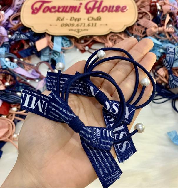 THUN ĐÔI BUỘC TÓC NƠ NGỌC