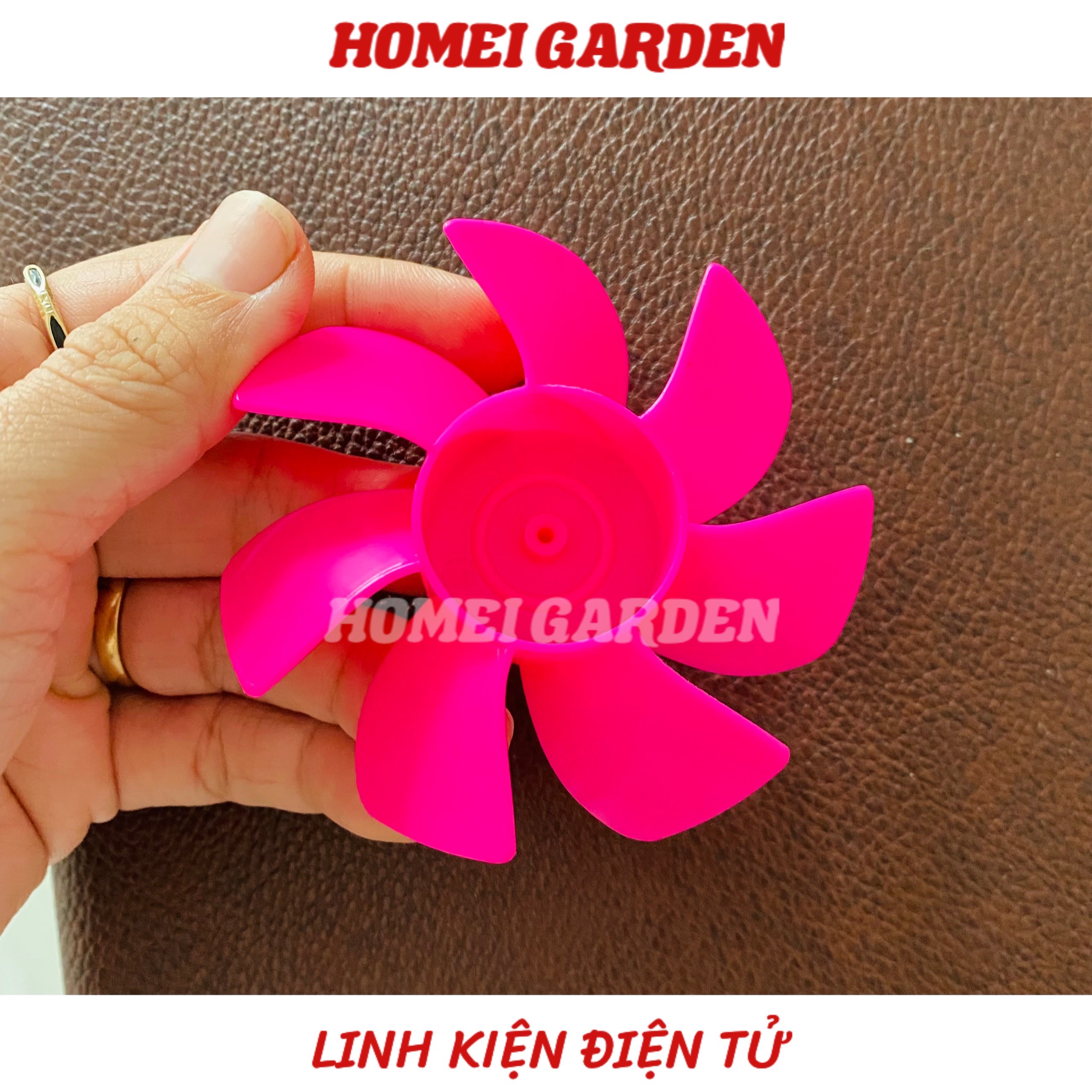 2 cánh quạt nhựa mini loại 7 cánh đường kính 72mm trực 2mm DIY mô hình - HM0096