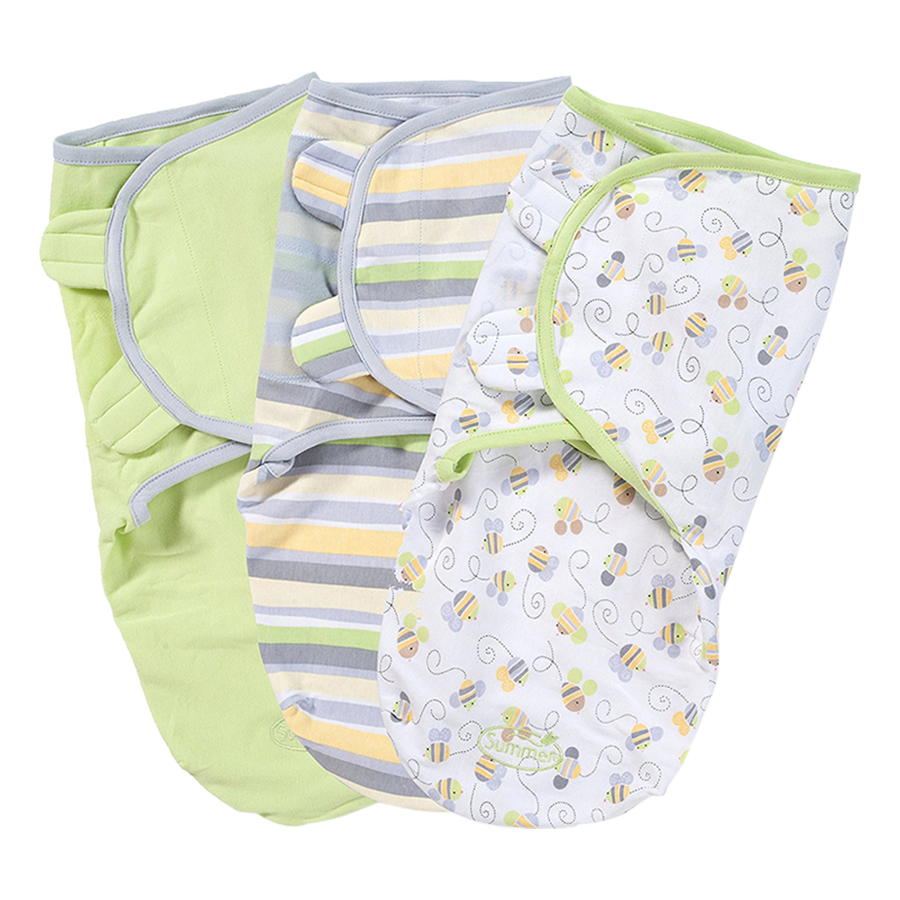 Set 3 Chăn Quấn Busy Bee Summer Infant SM54000 (Size S/M)