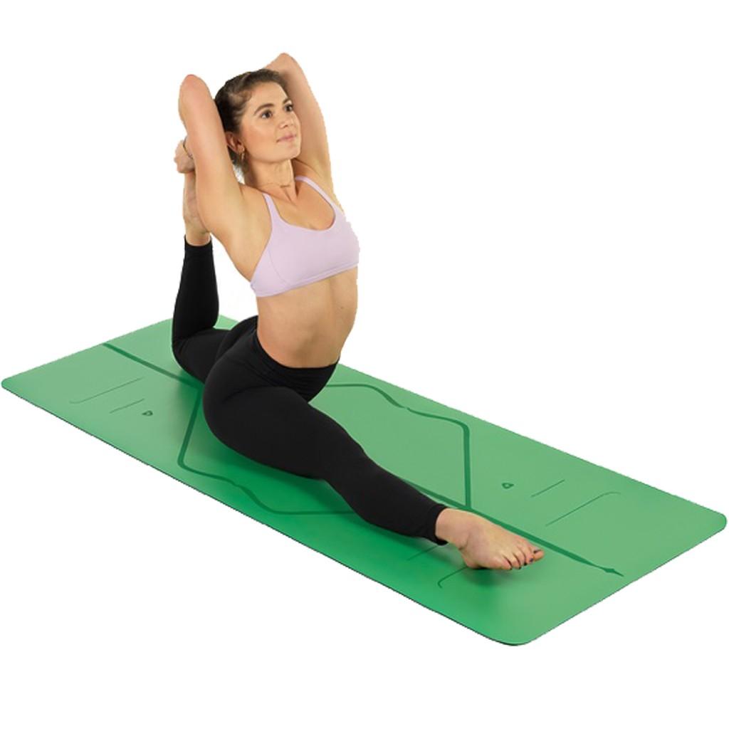 [Màu Tím] Thảm Tập Yoga Định Tuyến Bằng Da PU Chính Hãng Amalife Thảm Yoga Tập Gym Cao Cấp + Túi Đựng Thảm và Dây Buộc