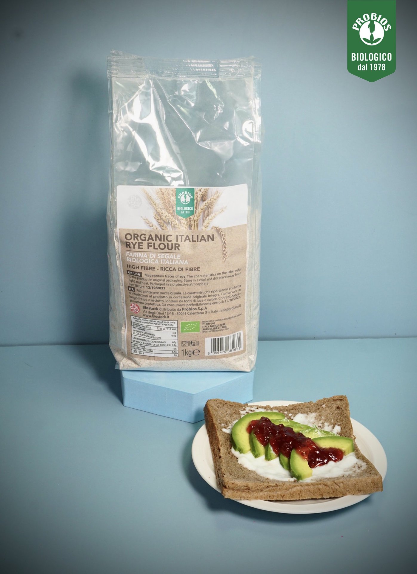 Bột lúa mạch đen nguyên cám hữu cơ 1kg ProBios