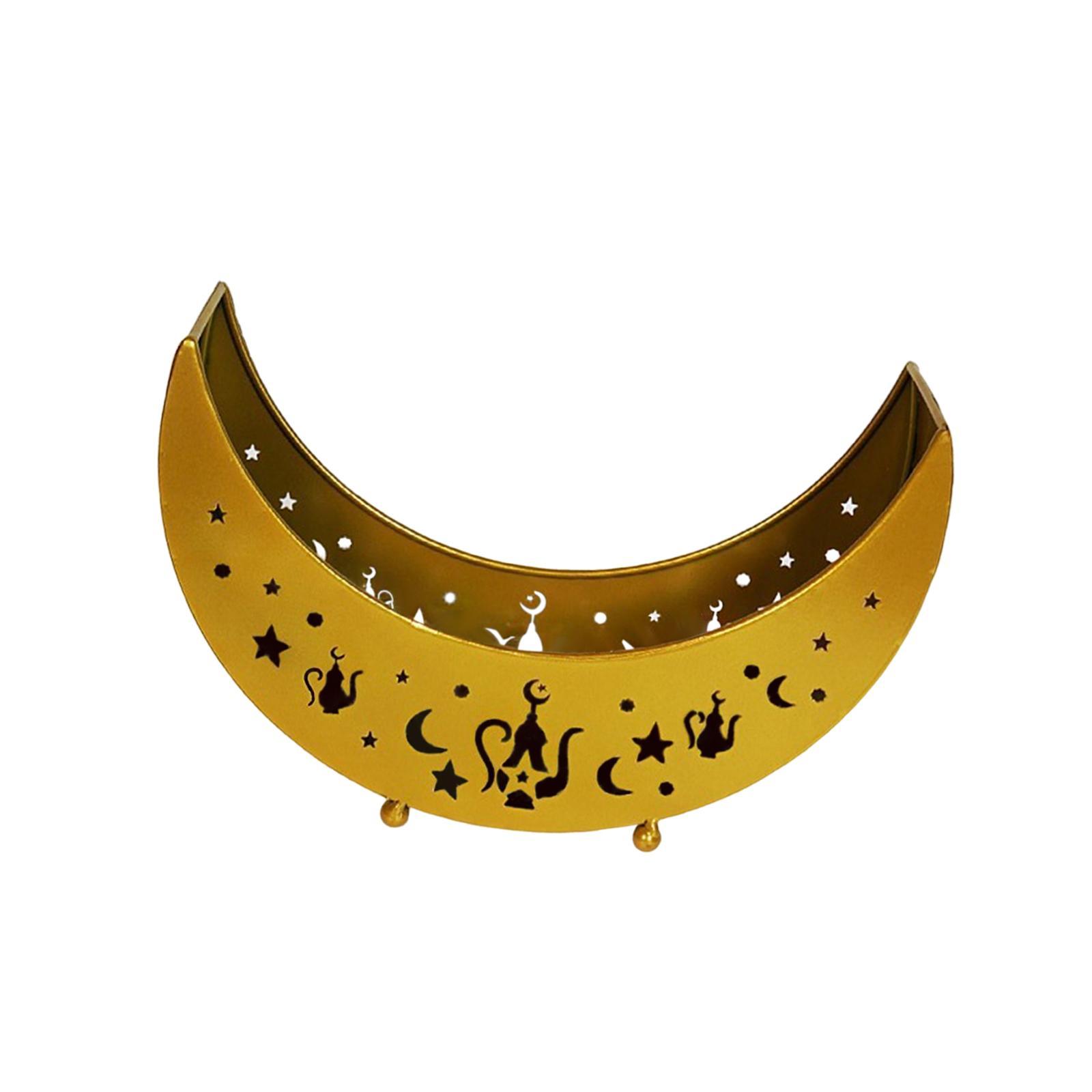 Eid Moon Shaped Trays Food Pastry Dessert Display Holder Wedding Decor