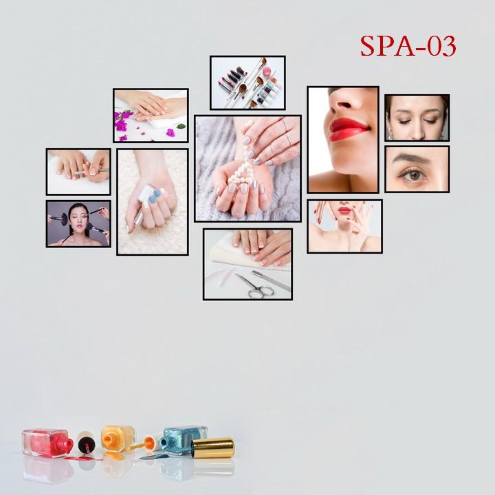 Tranh dán tường Spa, thẩm mỹ, massage, nail, salon tóc.