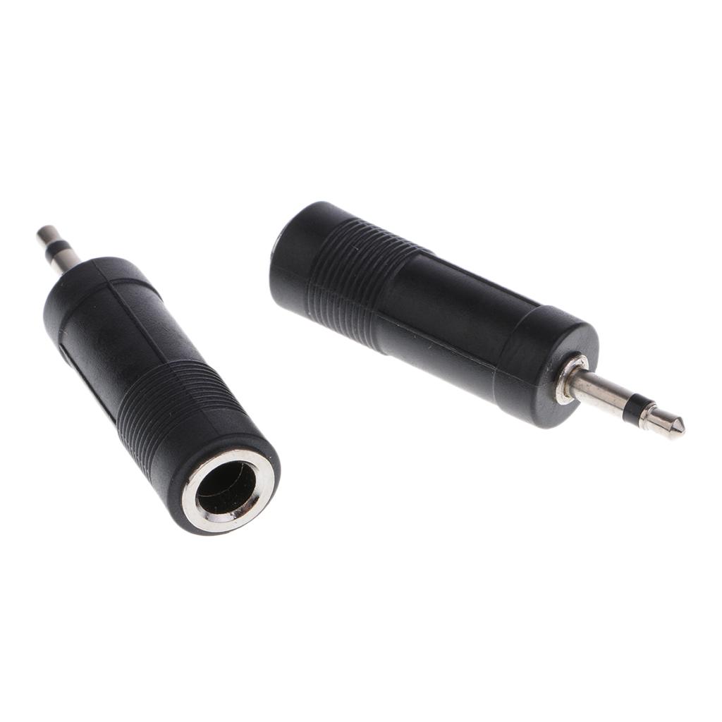3.5 Mm 1/8 Nam Cắm Đơn 6.35 Mm 1/4 Nữ Jack Chuyển Đổi Âm Thanh 5 Cái/bộ