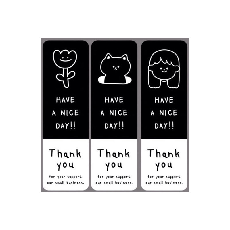 H249_Tem dán chữ _ STICKER &quot; Thank you&quot; &lt;&lt; SIZE 3X9CM, 30TEM/XAP