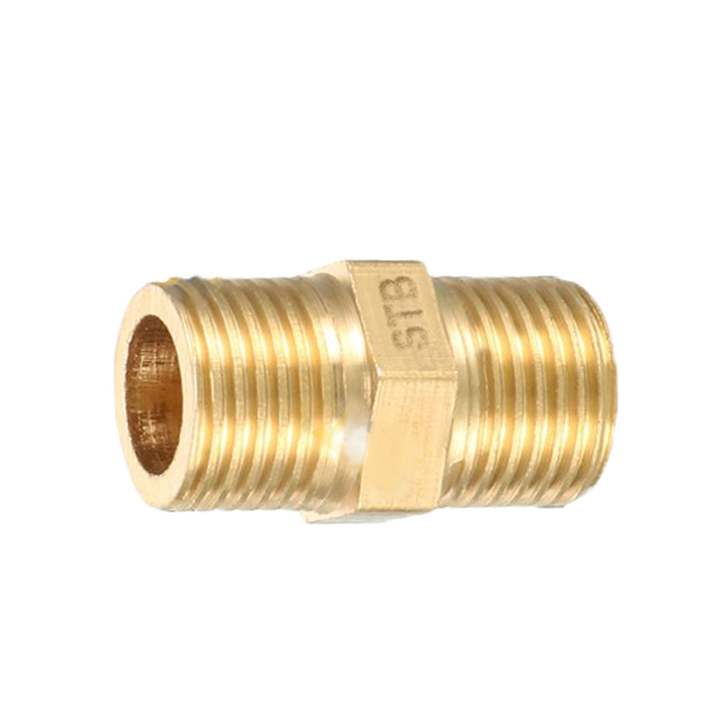 Combo 5 kép thu hai đầu ren ngoài (Brass pipe fitting reducing-hexagon nipple) - Bằng đồng