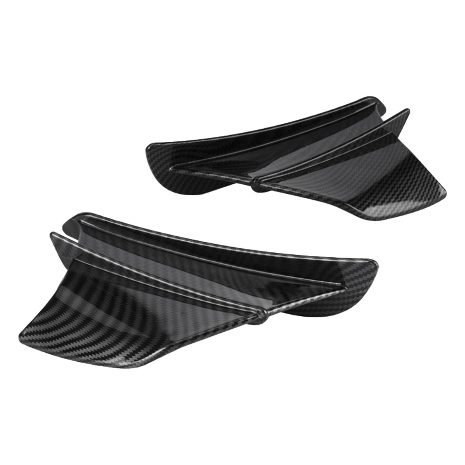 Gloss Carbon Fibre Motorcycle Modification Fixed Winglets Trims