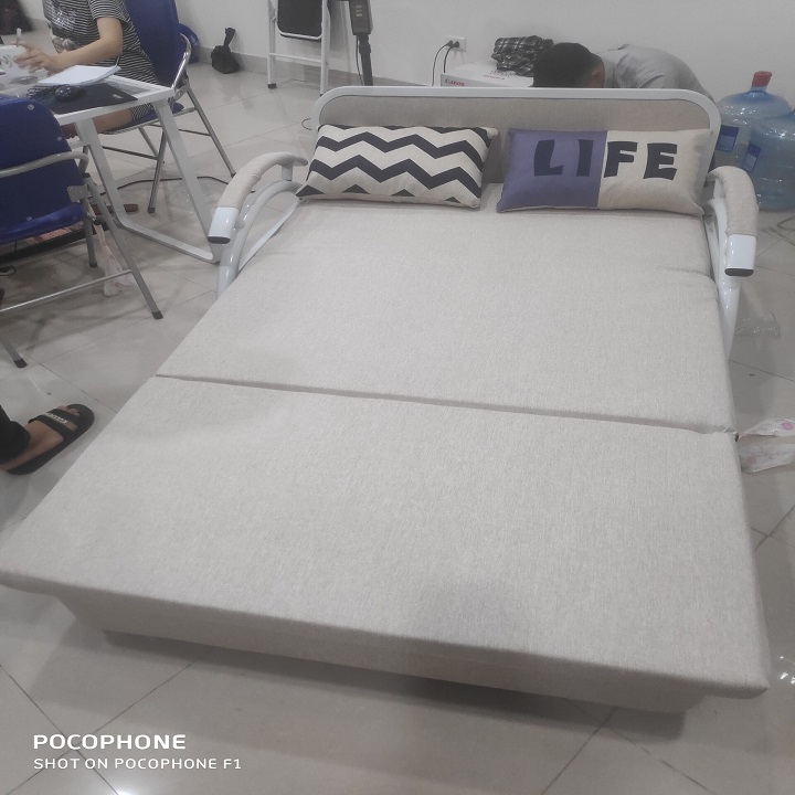 Ghế sofa - Giường sofa gấp thành ghế đa năng - Giường ngủ gập thành ghế - Tặng kèm 2 gối - Giao hàng màu ngẫu nhiên