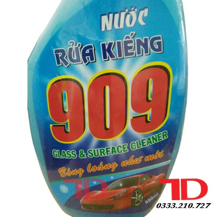 Nước rửa kính 909, nước lau kính chất tẩy rửa đa dụng, nước tẩy rửa vệ sinh kính các loại 909 650ml, nước lau kiếng