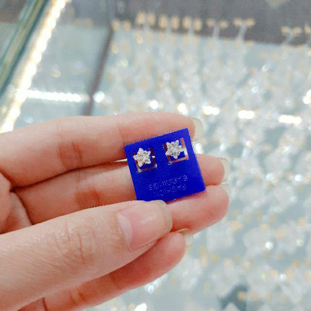 Bông tai nụ sao đá bạc ta