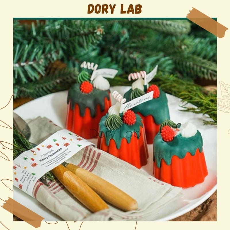 Nến Thơm Bánh Phong Cách Giáng Sinh Handmade, Phụ Kiện Decor - Dory Lab