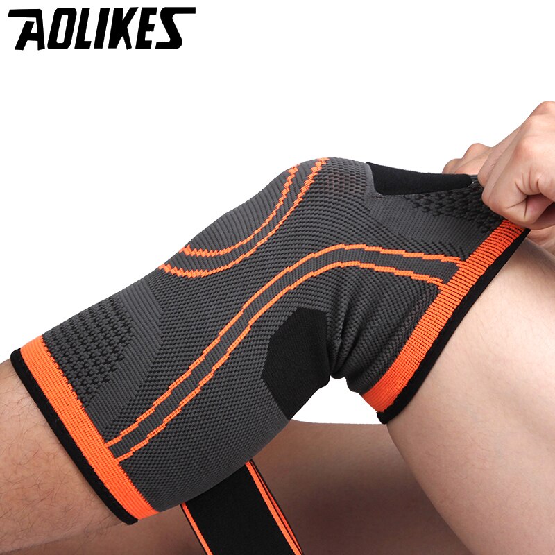 Đai Bảo Vệ Đầu Gối Chuyên Nghiệp Thoáng Khí Có Dây Đai Cuốn Chắc Chắn Breathable Sport knee support AOLIKES YE-7720 - Hàng Chính Hãng