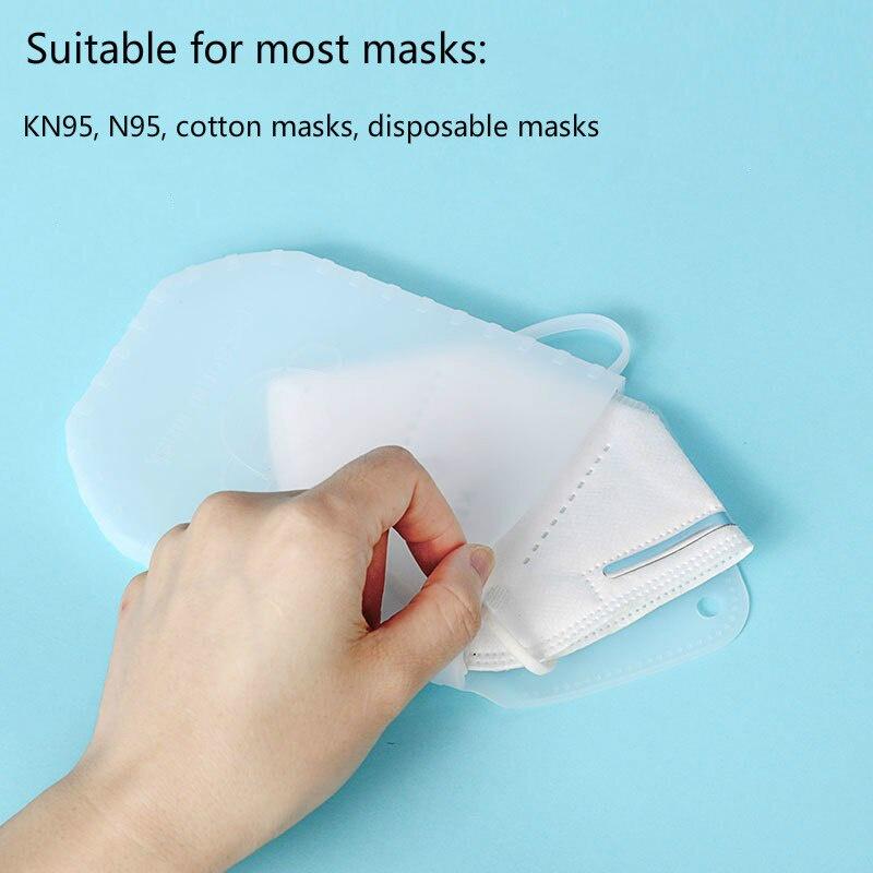 Mask Buggy Bag Silicone Material Portable Face Mask Holder Storage Box Dustproof Face Mask Case Reusable Facemask Storage bag