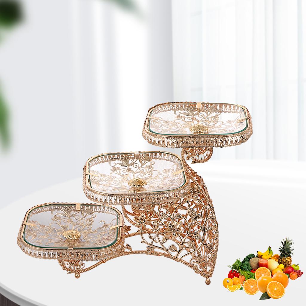 Luxury Fruit Bowl Creative Fruit Basket Bowl Stand for Home Wedding Holiday Party Decor