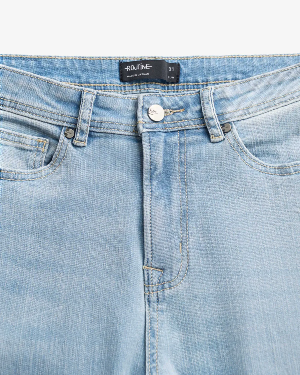 Quần jean nam màu Xanh nhạt Vải mềm Form Slim - ROUTINE 10F25DPA040