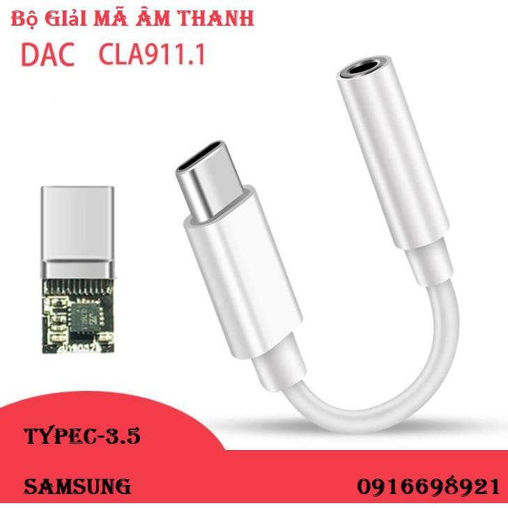 Dây Cáp Chuyển TYPEC Ra 3.5mm Có DAC Cho Máy Samsung Galaxy Note 10 NOTE 10 PLUS