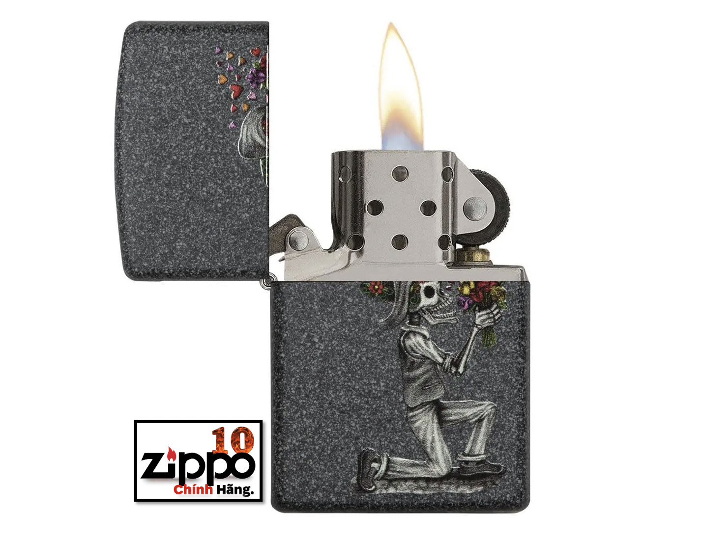 Bật lửa ZIPPO 28987 Iron Stone Couple - Chính hãng 100%