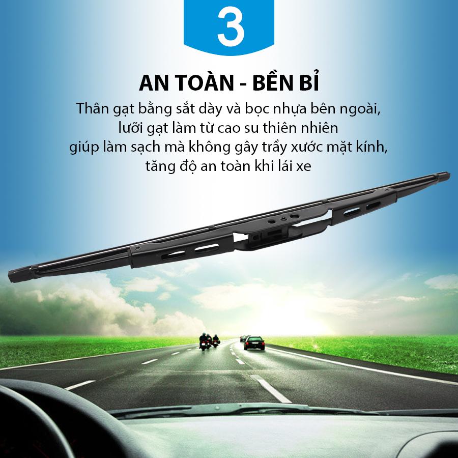 GẠT MƯA XƯƠNG CỘNG SẮT ZHIJIE SIÊU SẠCH, THƯƠNG HIỆU HÀN QUỐC, CAO CẤP ĐỦ KÍCH THƯỚC CHO MỌI LOẠI XE Ô TÔ