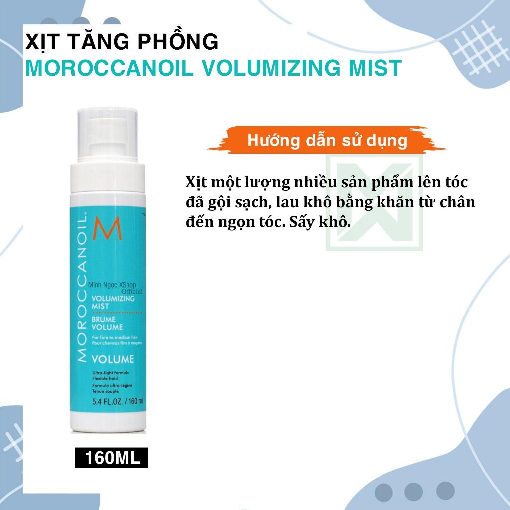 Xịt dưỡng tăng phồng tóc Moroccanoil Volumizing Mist 160ml + Kèm gội xã gói Karseell Mini 15ml*2