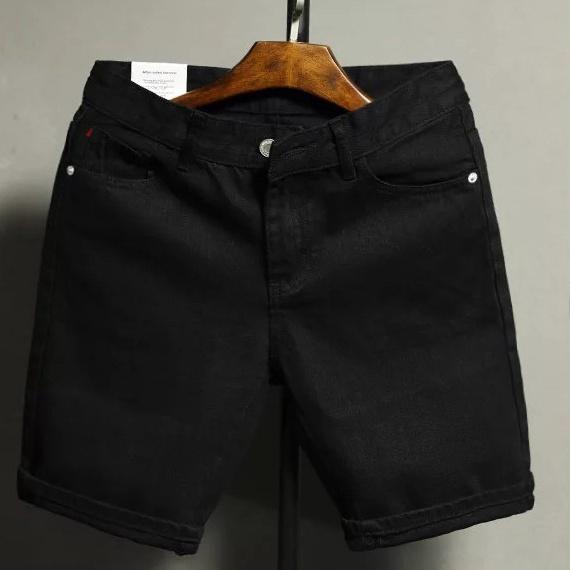 Quần Short Jeans Đen Co Giãn 2 Chiều Cao Cấp SZone SQ610A