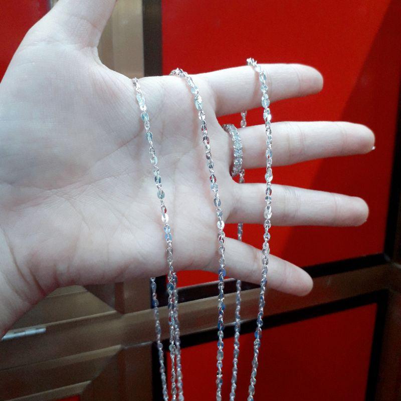 Dây chuyền bạc Ý lá xoăn kép YN JEWELRY