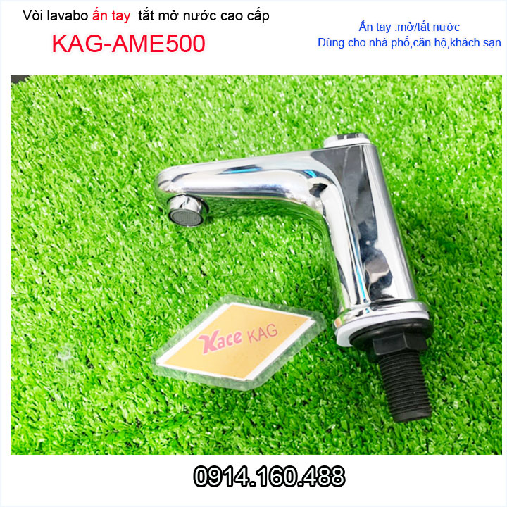 Vòi lavabo lạnh ấn tay KAG-AME500 , Vòi chậu thiết kế sang trọng nước mạnh sử dụng tốt