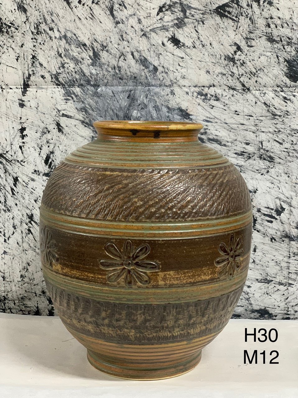 VÒ TRÒN MEN MỘC VẼ HOA H30CM