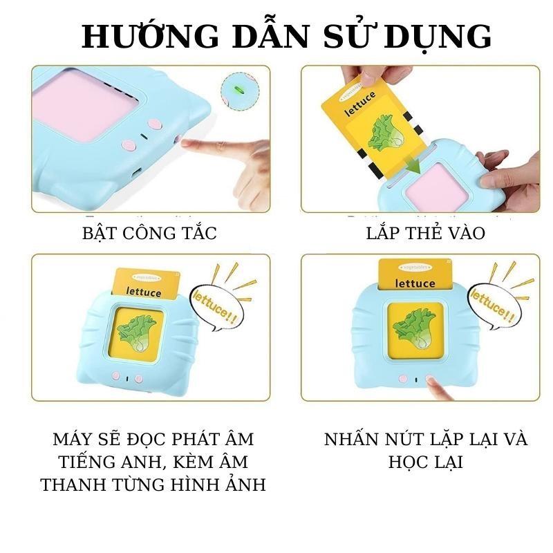 Máy Đọc Thẻ Song Ngữ Anh Việt Giúp Bé Học Tiếng Anh Flashcard 112 Thẻ 224 Từ Khoá Và 12 Chủ Đề.