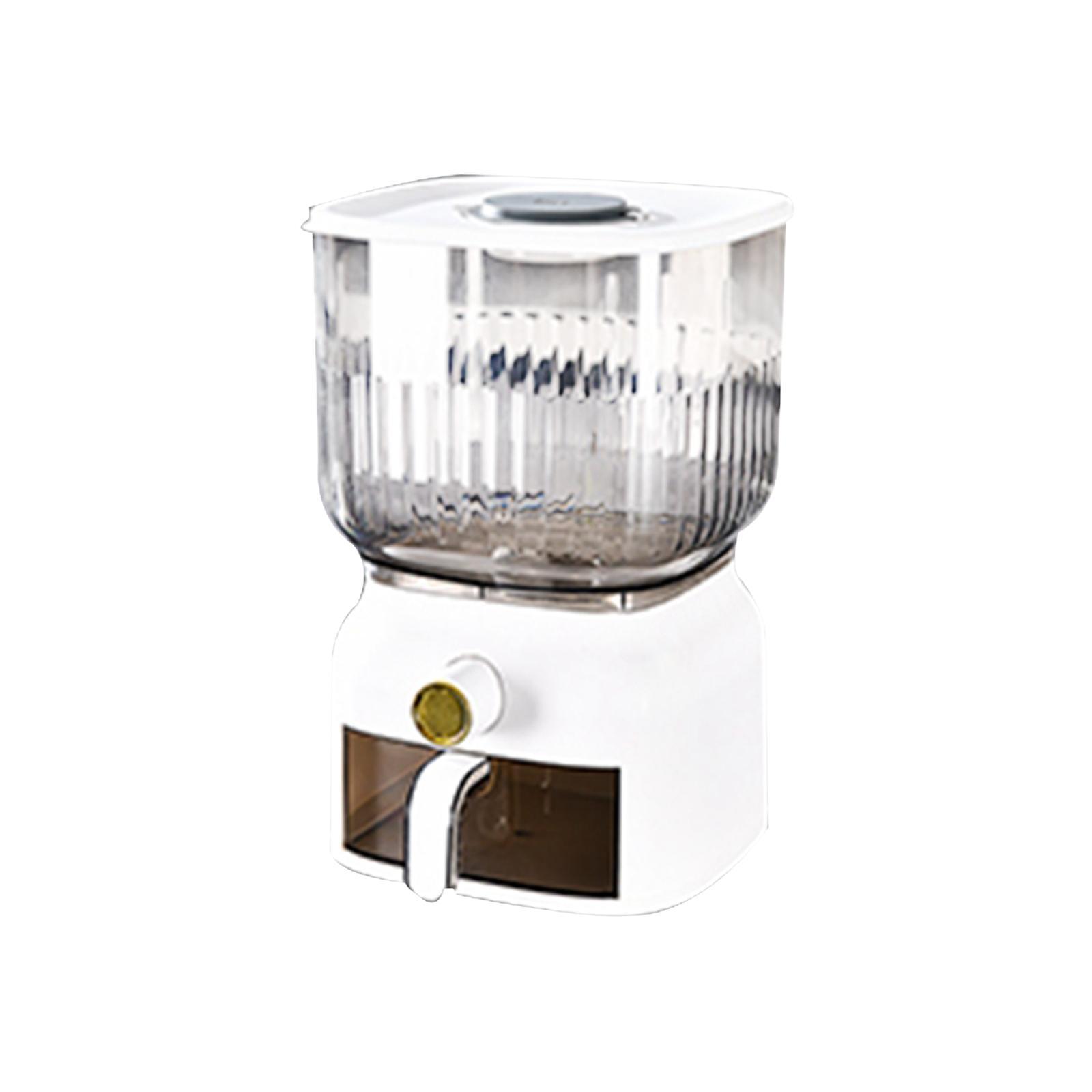 Rice Dispenser Dustproof Kitchen Storage Organizer Sealed for Beans Cereal