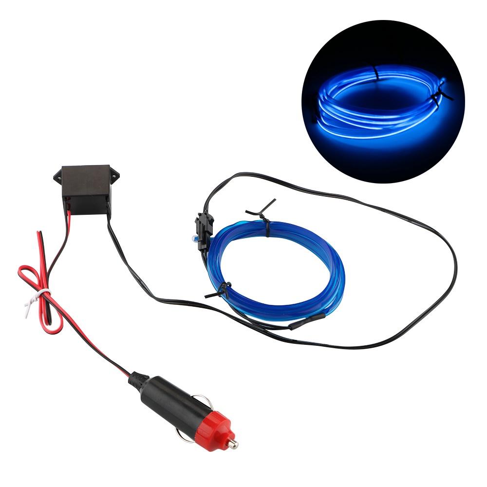 Bộ dây đèn LED neon EL 12V trang trí nội thất xe hơi