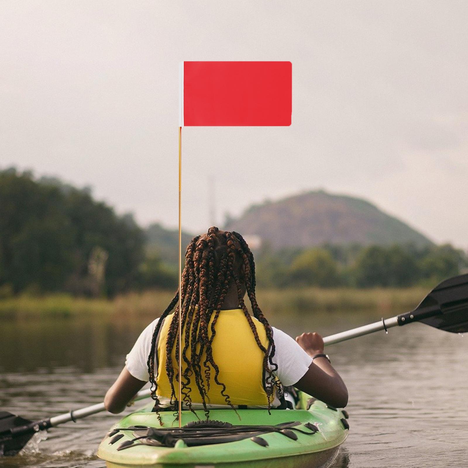 47" Kayak Safety Flag Track Mount with Rail Mount Base for Kayak Yacht Canoe Accessories