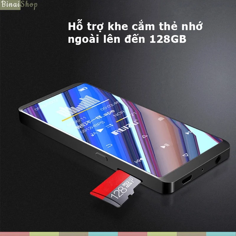 Máy Nghe Nhạc Lossless Bluetooth Ruizu D02 4GB - Hàng Chính Hãng