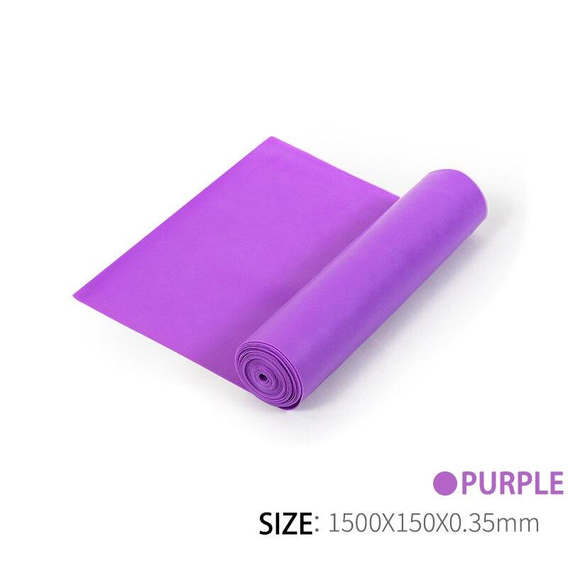 Yoga Pilates Elastic Resistance Band Exercise Fitness Belt Training Elastic Exercise Fitness 150cm Natural Rubber Home Gym