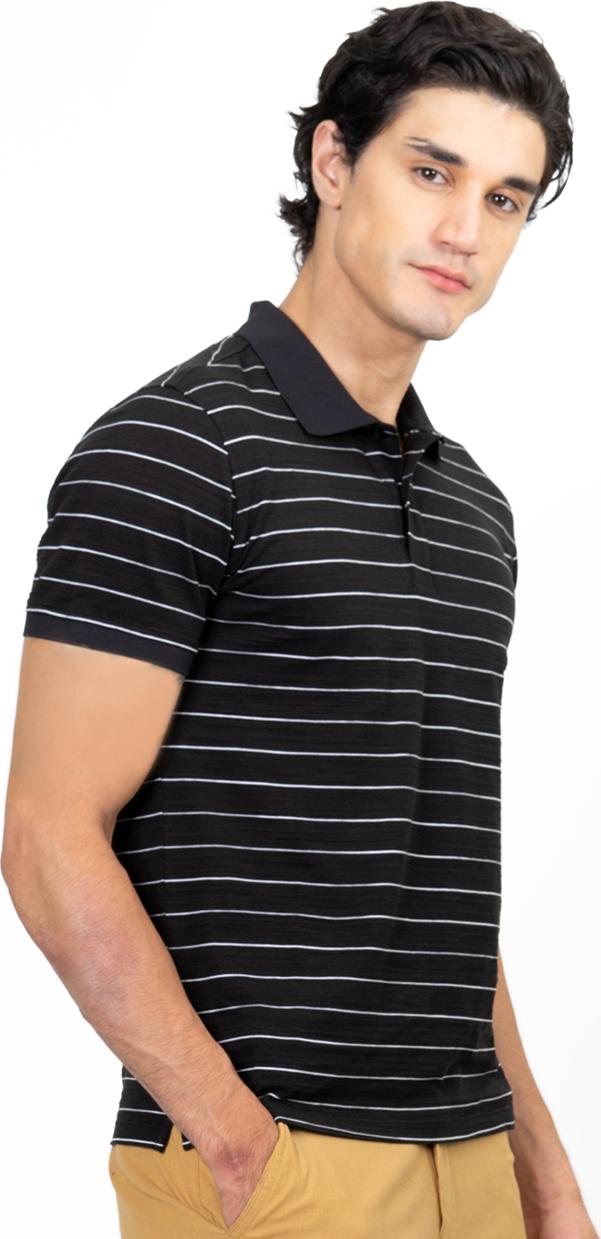 Áo Polo Nam Novelty NATMSLMCSR191238N - Đen Sọc Trắng