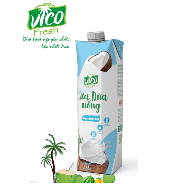 1 HỘP SỮA DỪA VICO FRESH 1L - VỊ NGUYÊN CHẤT