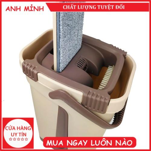 Bộ Cây Lau Nhà 360 Độ Tự Vắt Thông Minh Đa Năng Xoay 2 Vách Ngăn Cao Cấp