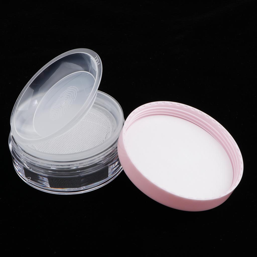Pink Makeup Loose Blush Case Cosmetic Eyeshadow Storage Container Jar