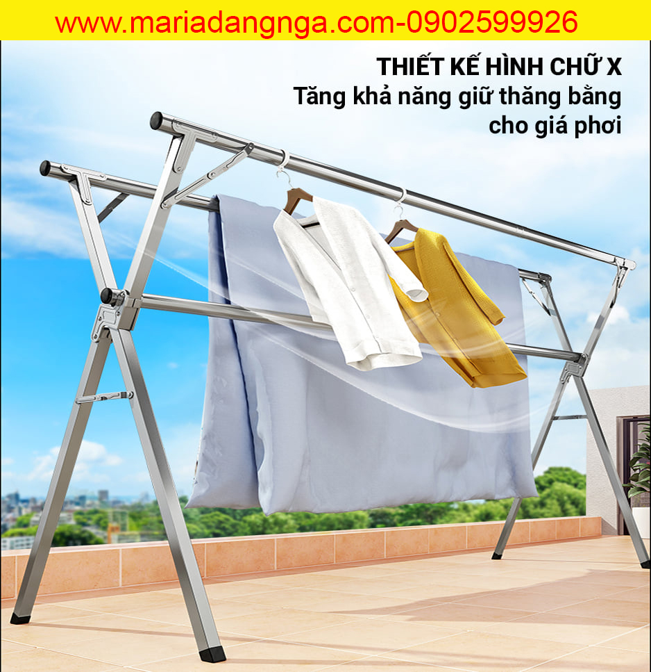 sào phơi đồ cao cấp gấp gọn thông minh