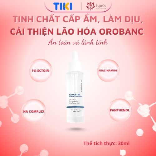 Tinh chất cấp ẩm, làm dịu, cải thiện lão hóa | OROBANC ECTOIN - B5 HYDRATING SERUM 30ML