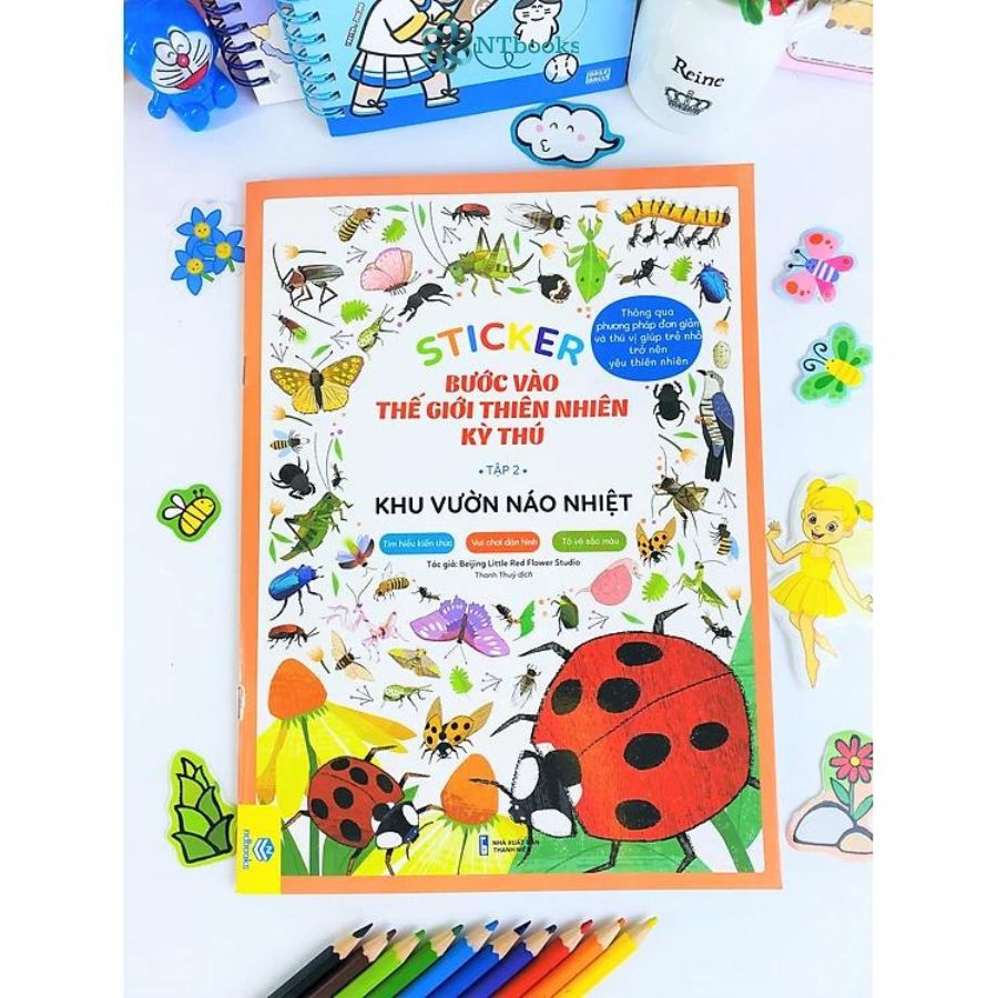 Combo 5 cuốn sách Sticker Bước Vào Thế Giới Thiên Nhiên Kỳ Thú Tập 2
