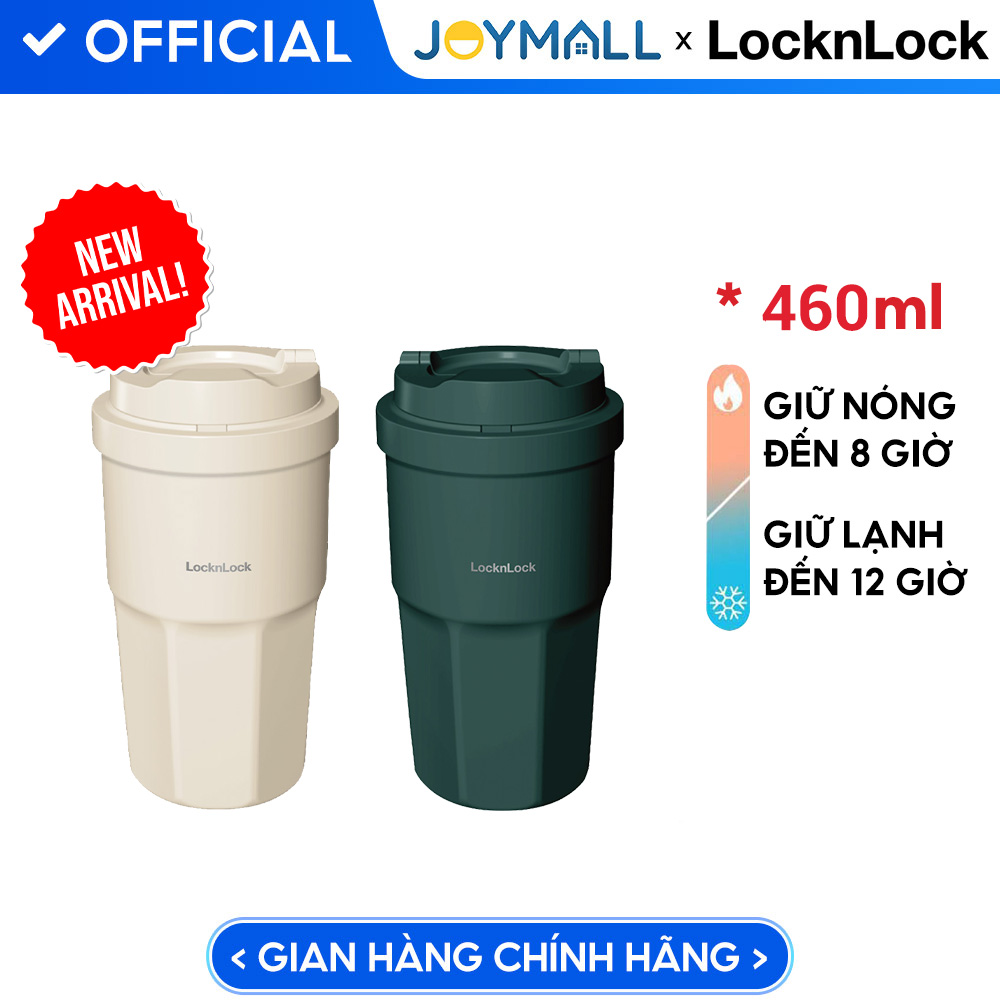 Ly giữ nhiệt LocknLock 460ml Coffee Tumbler LHC3329 - Hàng chính hãng, thép không gỉ 316L - JoyMall