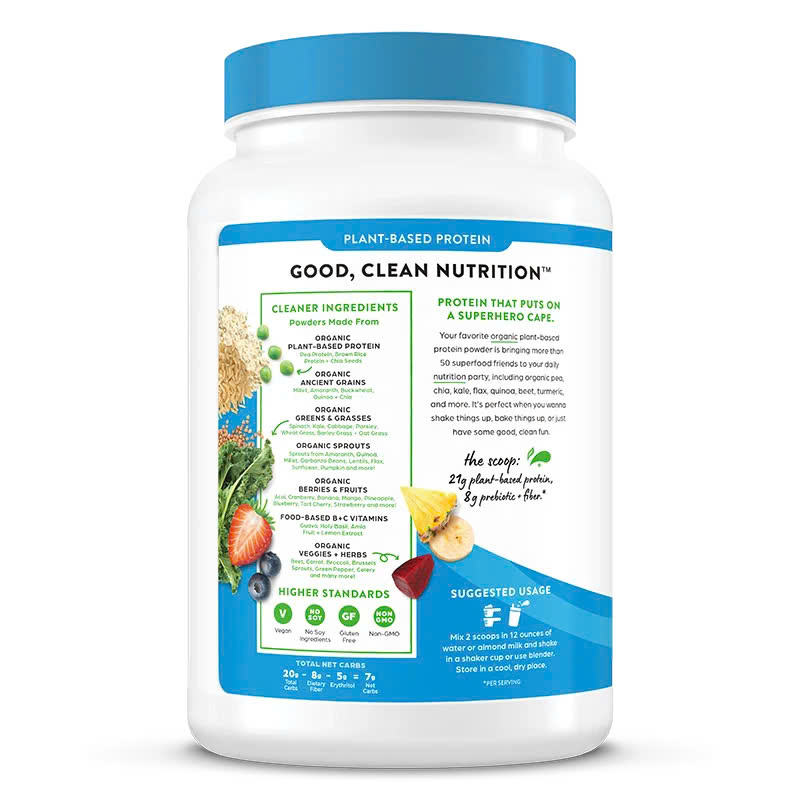 [Tem Công ty] Bột Protein Thực Vật Hữu Cơ Orgain Organic Protein 50 Superfoods (918g), Bổ Sung Đạm Cho Người Ăn Chay