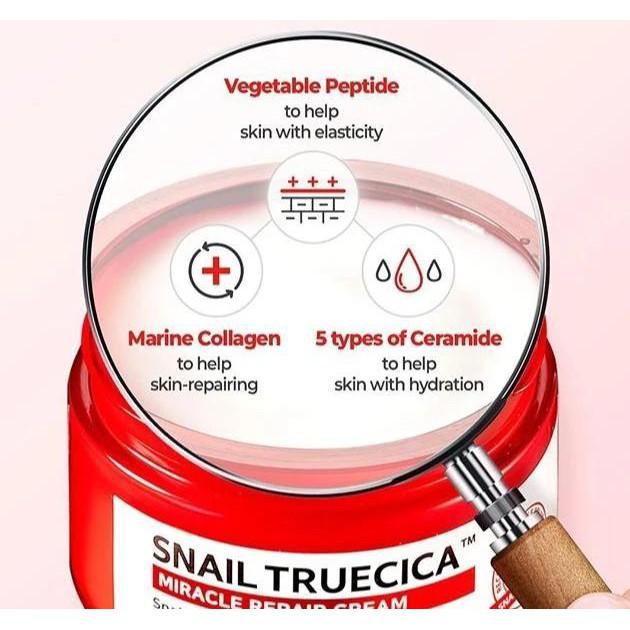 Kem dưỡng ẩm phục hồi, cải thiện sẹo lỏm Some by mi Snail truecica Miracle Repair Cream 60g