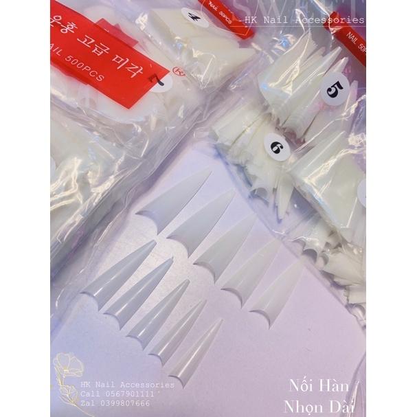 Móng nối nhọn Hàn Quốc, phom móng nhọn dài Nail