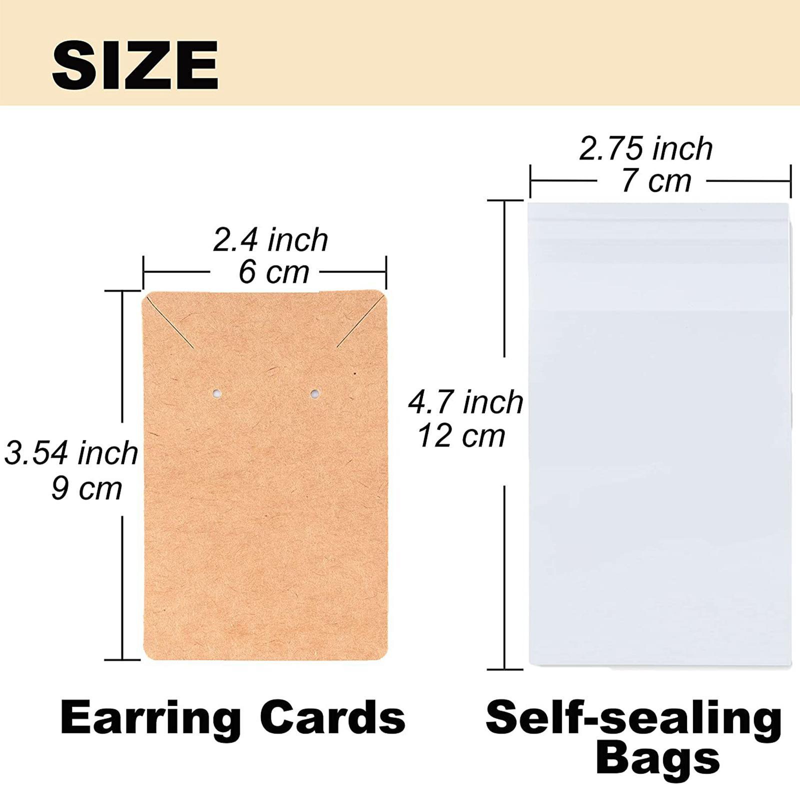 120 Pack Earring Cards Kraft Paper Cards Necklace Display Cards for Jewelry Packaging