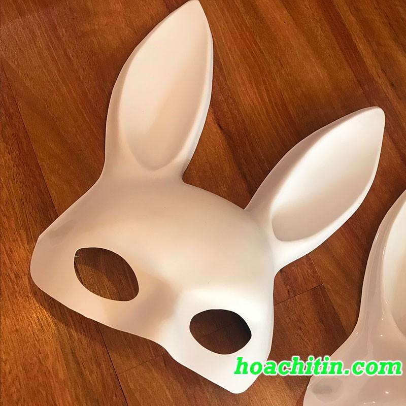 Mặt Nạ Thỏ Bunny Tai Dài Trắng hóa trang halloween