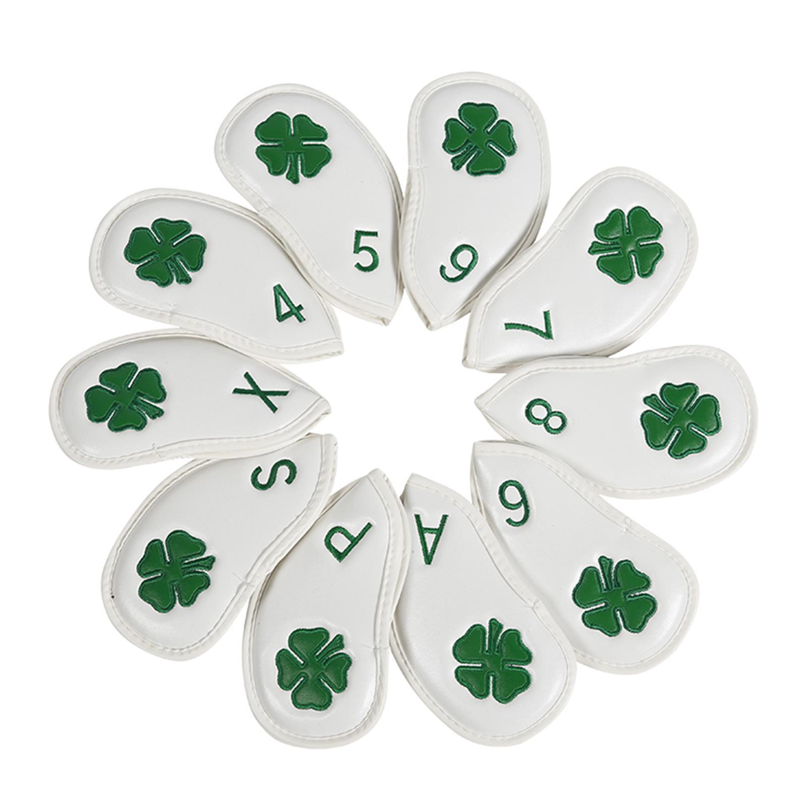 10x Golf Club Covers Number Embroidered Water Resistant Golf Iron Headcovers