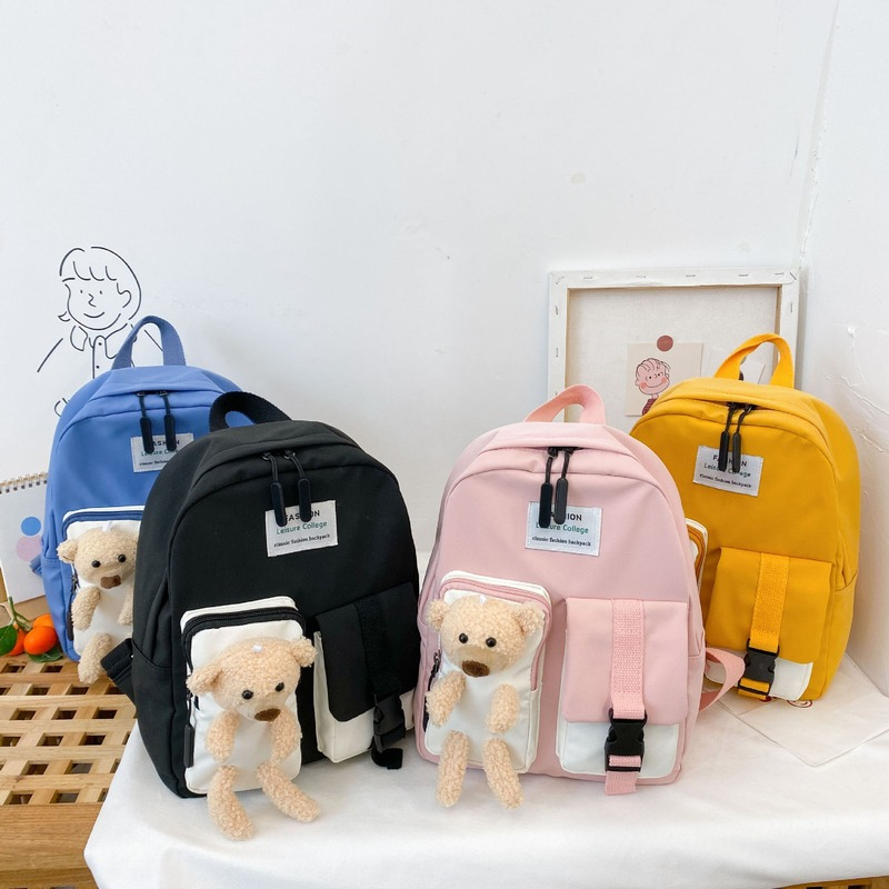 Mới Cotton Trẻ Em Mẫu Giáo Trường Túi Trẻ Em Ba Lô Học Sinh Truyện Tranh Schoolbag Gấu Ba Lô Cho Bé Gái Bé Trai Túi Sách